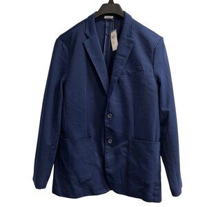 Giasone Blazer Mens XL Navy Blue Unstructured Lightweight Jacket Unlined Classic
